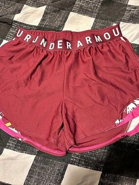 Under Armour Tech Play Up Shorts Athletic Shorts Red & Pink Size S